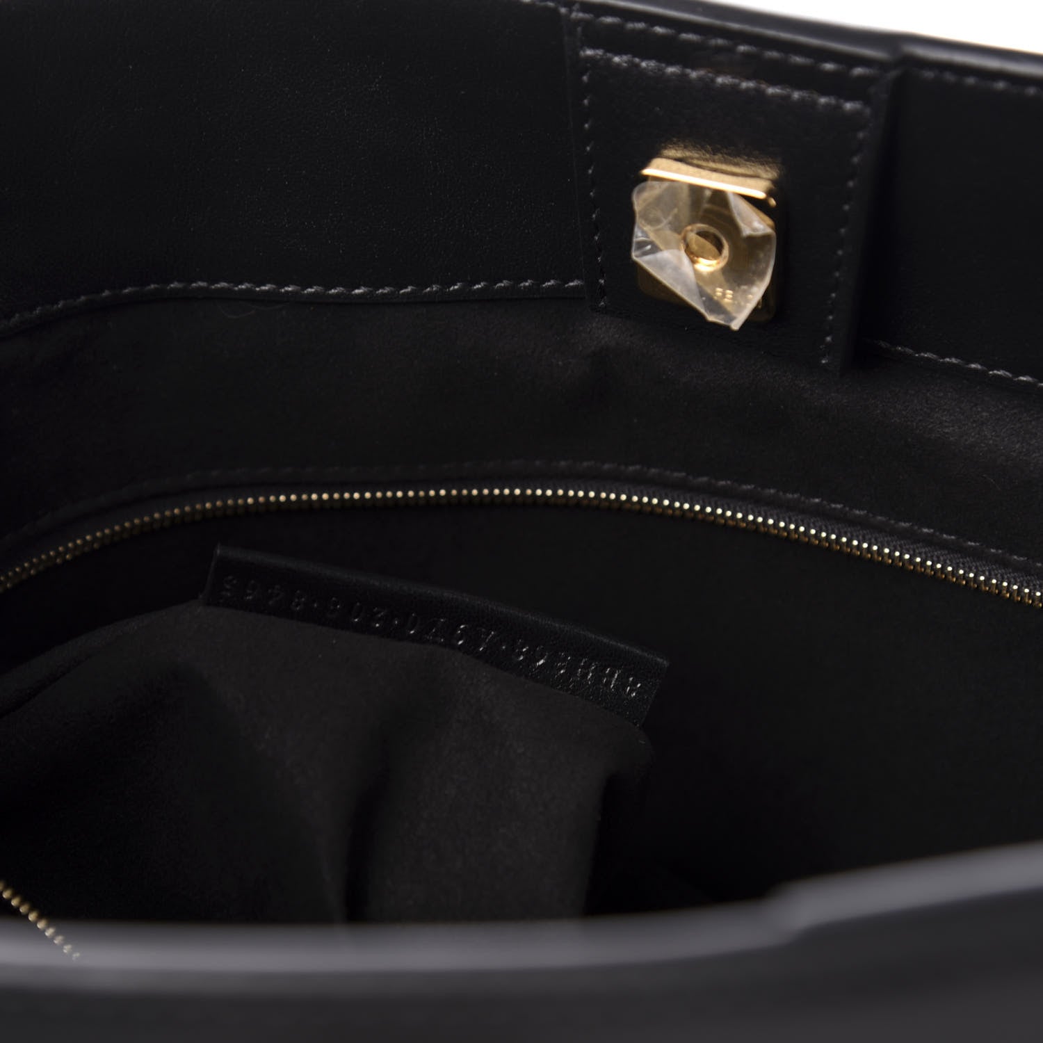 Fendi Vitello Glacier Medium FF Tote Black 7 of 10