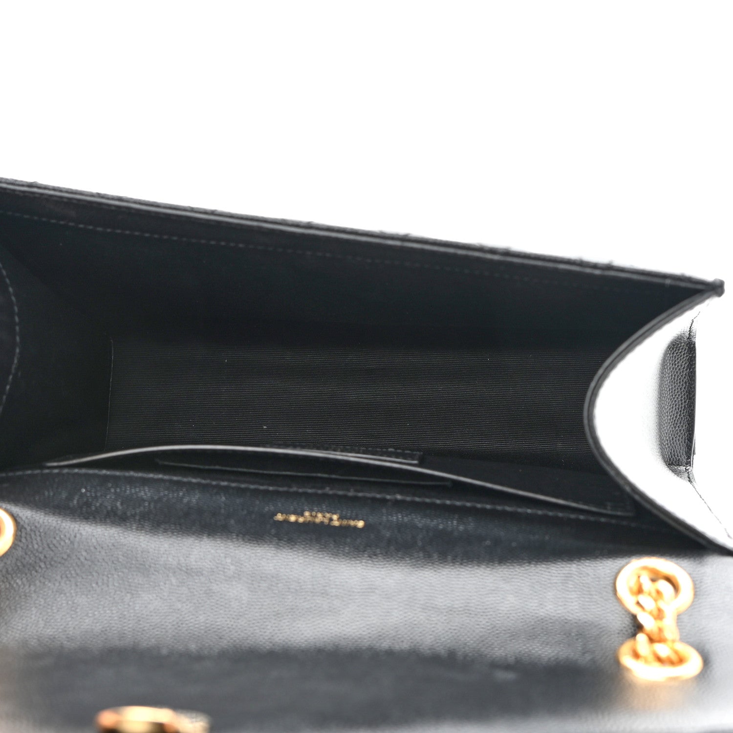 Saint Laurent Grain De Poudre Textured Mixed Matelasse Triquilt Medium Monogram Satchel Black 5 of 9