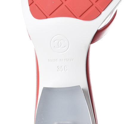 Chanel Lambskin PVC Mule 35 Transparent Red 5 of 7