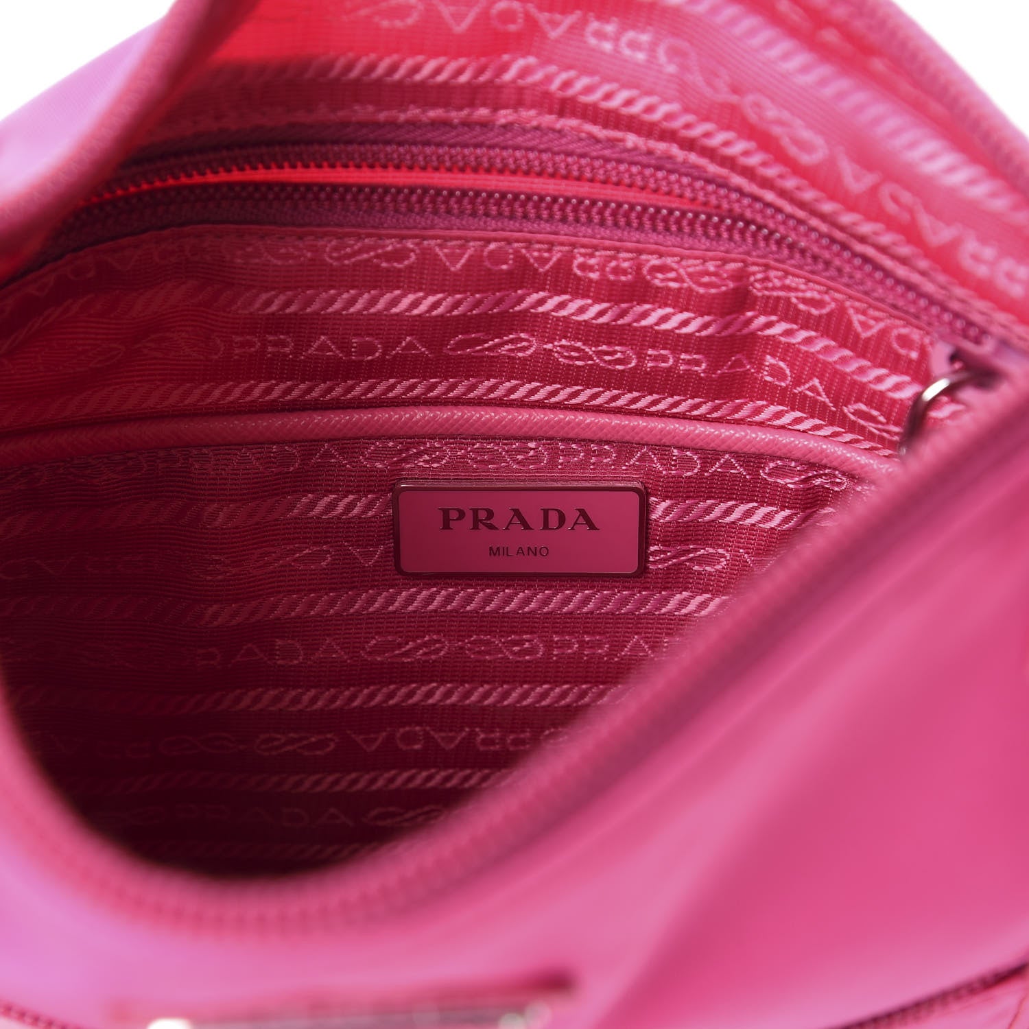 Prada Nylon Vela Flat Messenger Bag Fuxia 6 of 9
