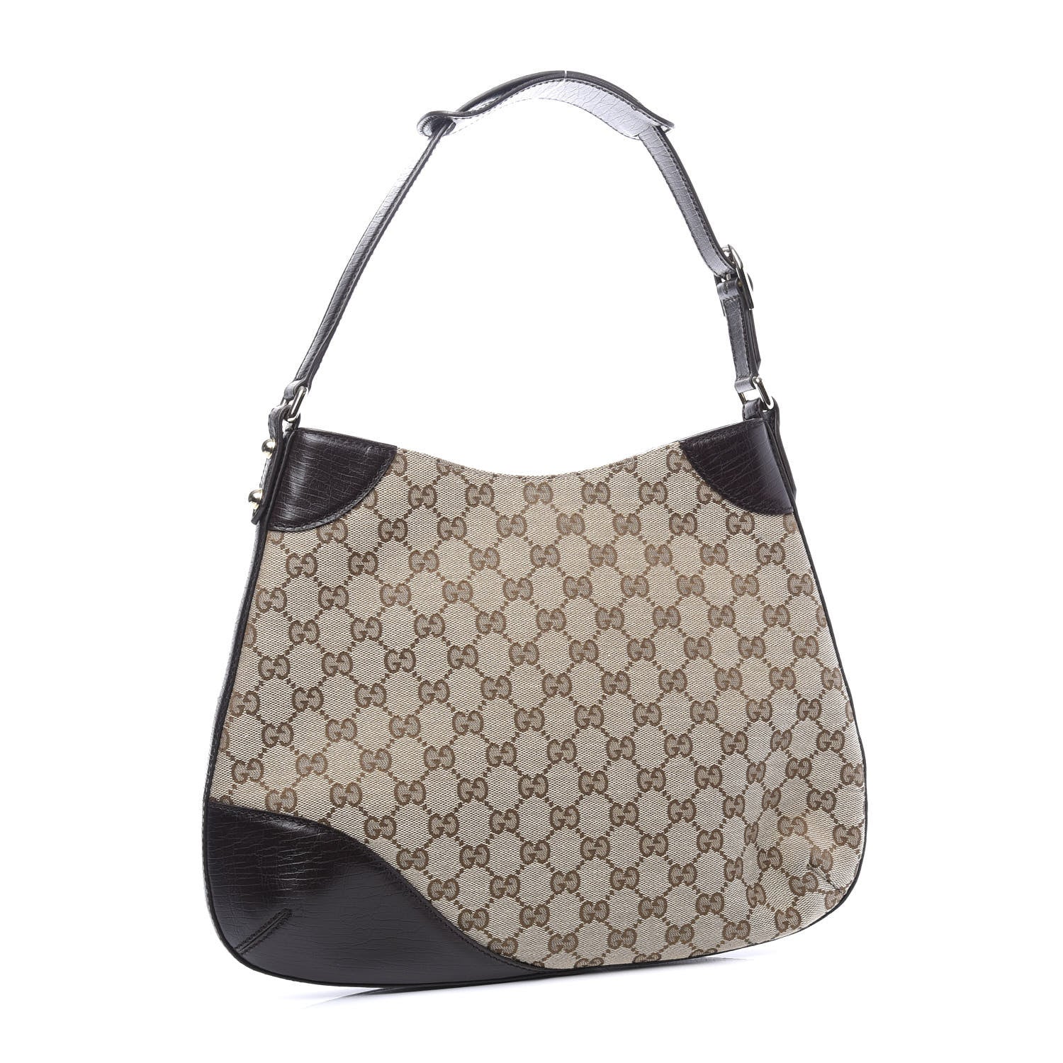 Gucci Monogram Hasler Hobo Dark Brown 2 of 10