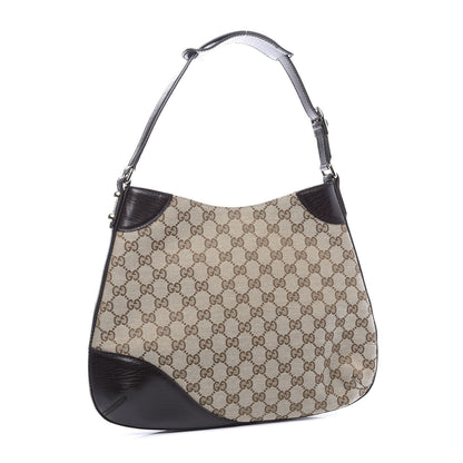 Gucci Monogram Hasler Hobo Dark Brown 2 of 10