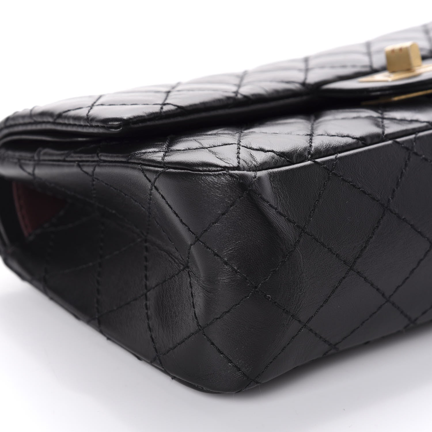 Chanel Aged Calfskin Quilted 2.55 Reissue 225 Flap Black 7 of 11