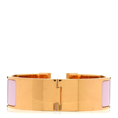Hermes Enamel Wide Clic Clac H Bracelet PM Rose Dragee 3 of 4