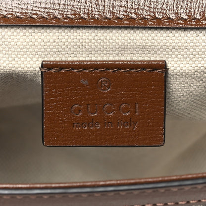 Gucci GG Supreme Monogram Web Mini Horsebit 1955 Shoulder Bag Beige Brown Sugar 6 of 9