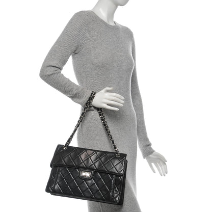 Chanel Aged Calfskin Paris Bombay Reissue Accordion Flap Black 2 of 8