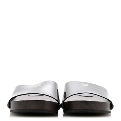 Miu Miu Patent Logo Slide Clogs 36 Black 3 of 9