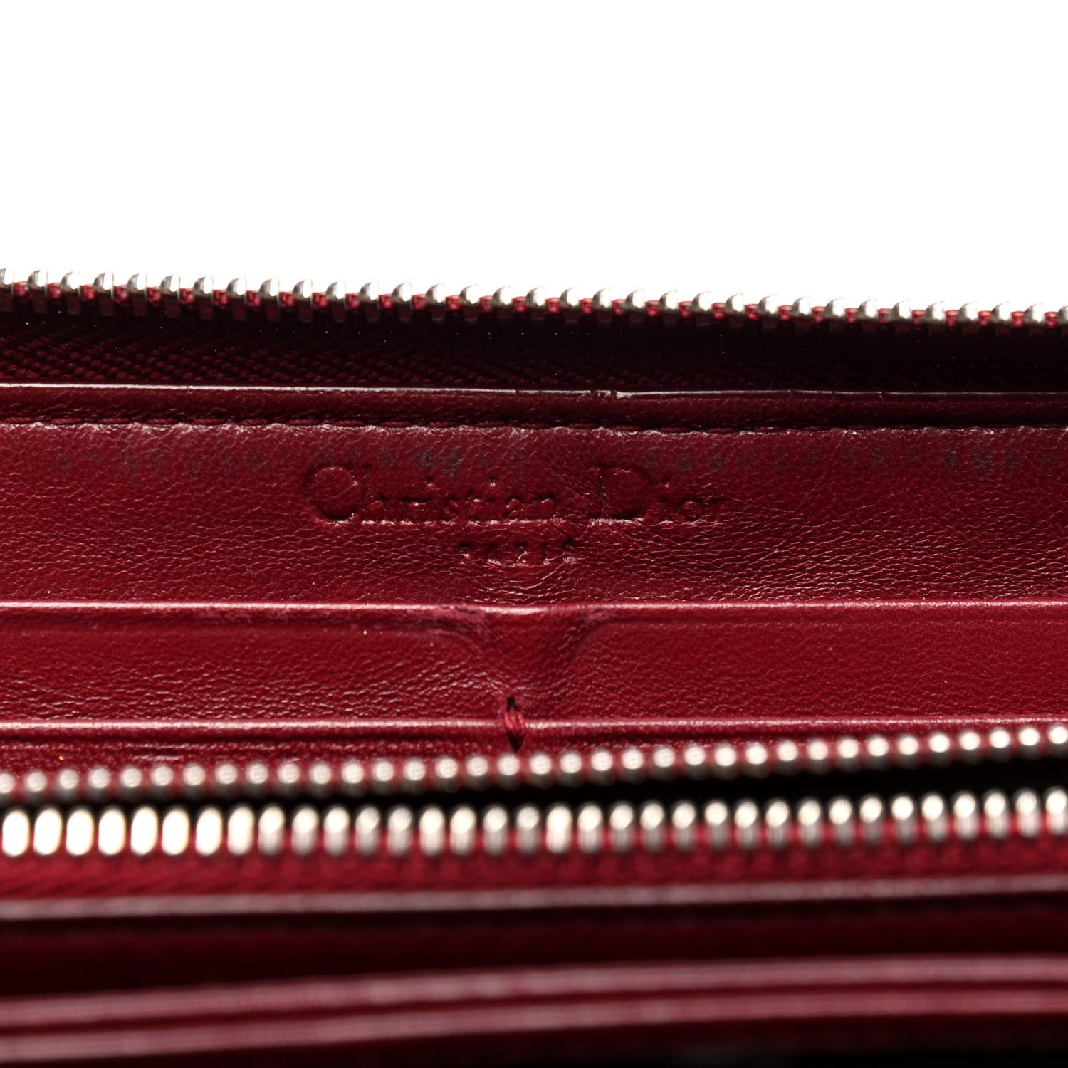 Christian Dior Patent Ultimate Voyageur Zip Around Wallet Red 4 of 6