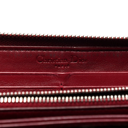 Christian Dior Patent Ultimate Voyageur Zip Around Wallet Red 4 of 6