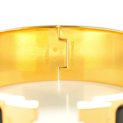 Hermes Enamel Wide Clic Clac H Bracelet GM Black 3 of 5