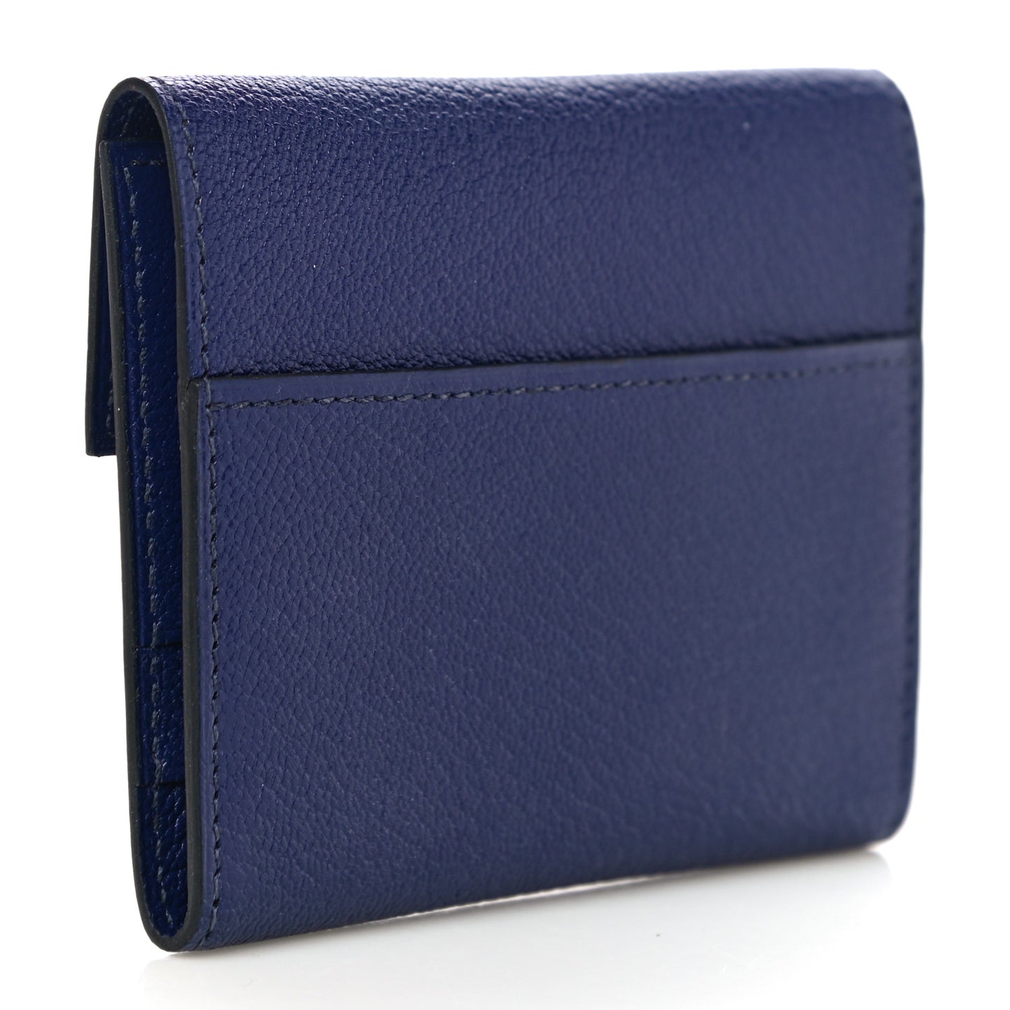 Chevre Mysore Mini Clic Card Holder Bleu Encre
