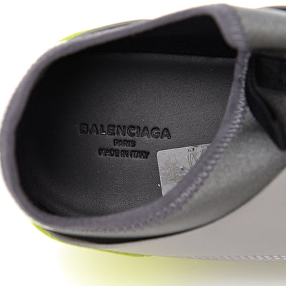 Balenciaga Mesh Calfskin Womens Race Runner Sneakers 42 Black Gris Jaune Fluo 9 of 13