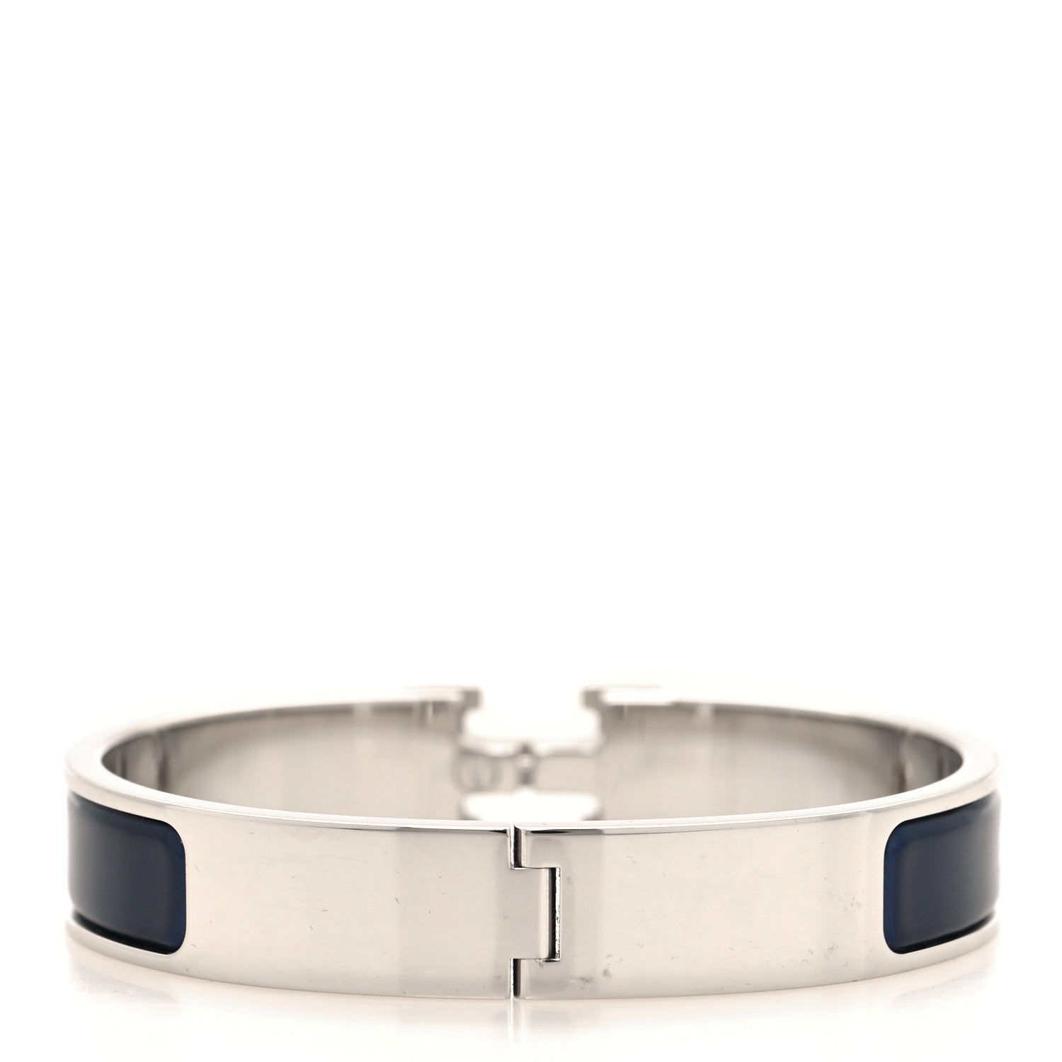 Hermes Narrow Enamel Clic Clac H Bracelet GM Bleu Abysse 3 of 5