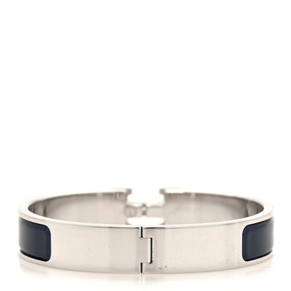 Hermes Narrow Enamel Clic Clac H Bracelet GM Bleu Abysse 3 of 5