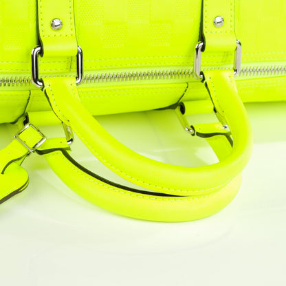 Louis Vuitton Damier Fluo Infini Keepall Bandouliere 45 Yellow 8 of 8