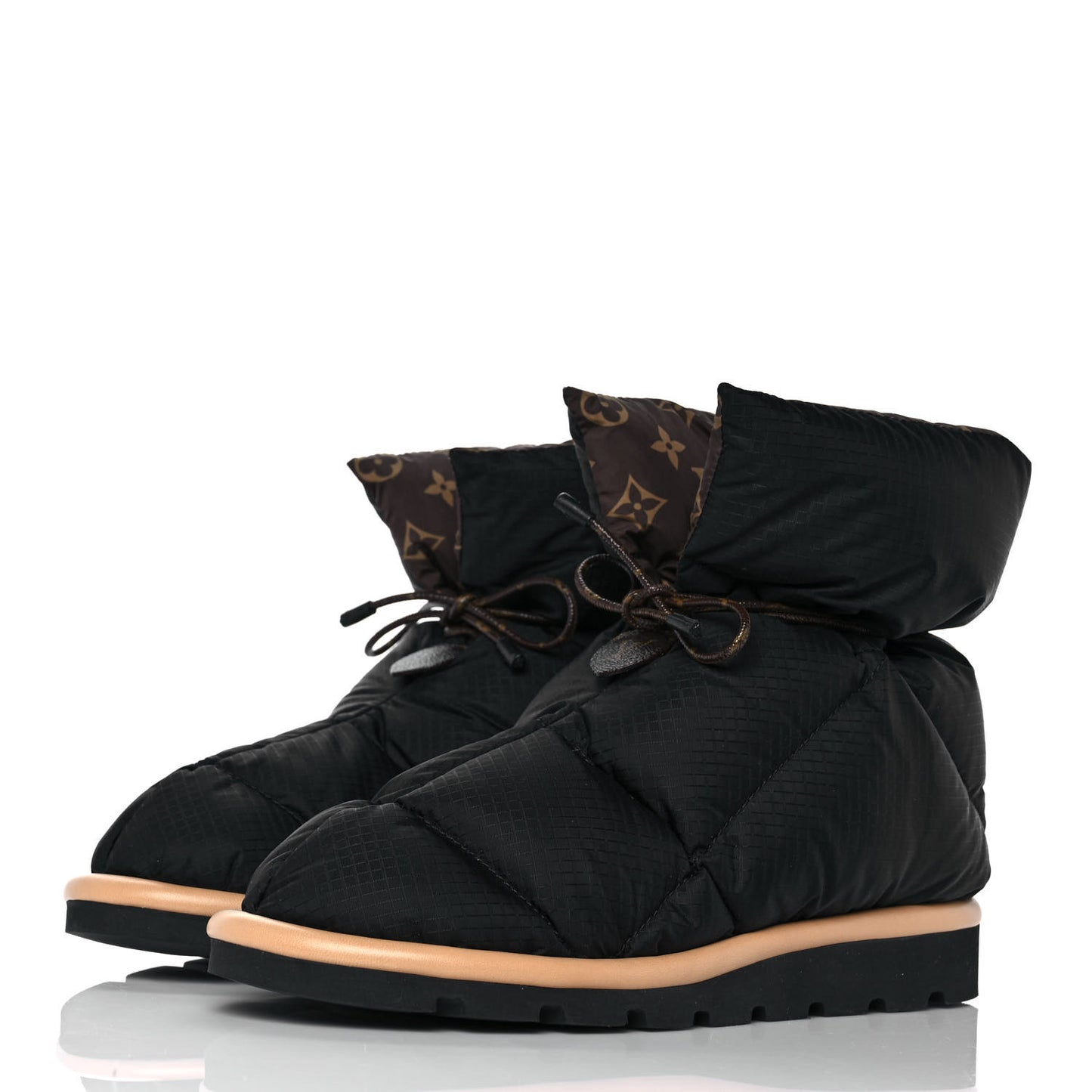 Nylon Monogram Pillow Comfort Ankle Boot 41 Black