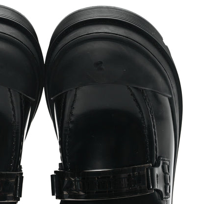 Christian Dior Brushed Calfskin Rubber Dior Code Cap Toe Lug Sole 15mm Loafers 35 Black 10 of 10