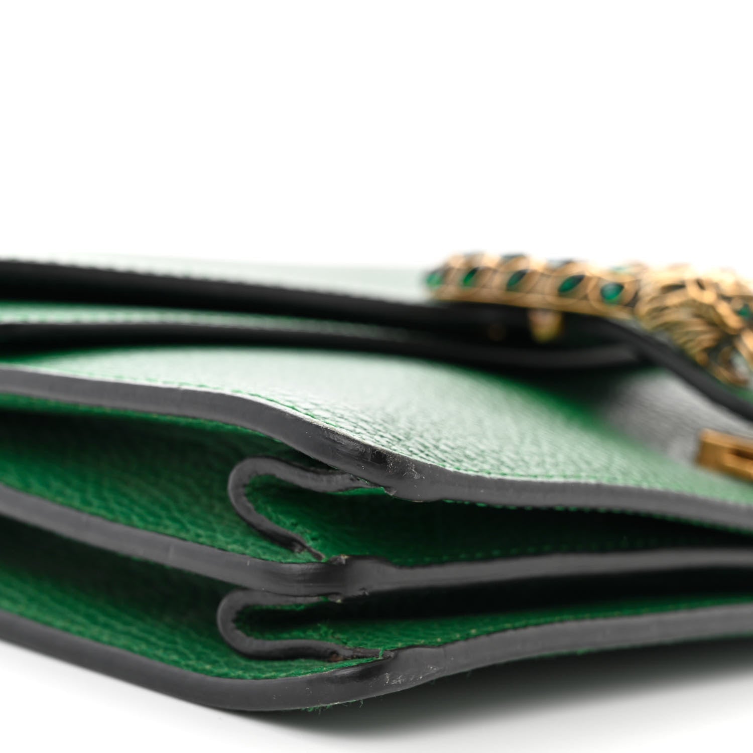 Gucci Pebbled Calfskin Small Dionysus Shoulder Bag Emerald 9 of 12