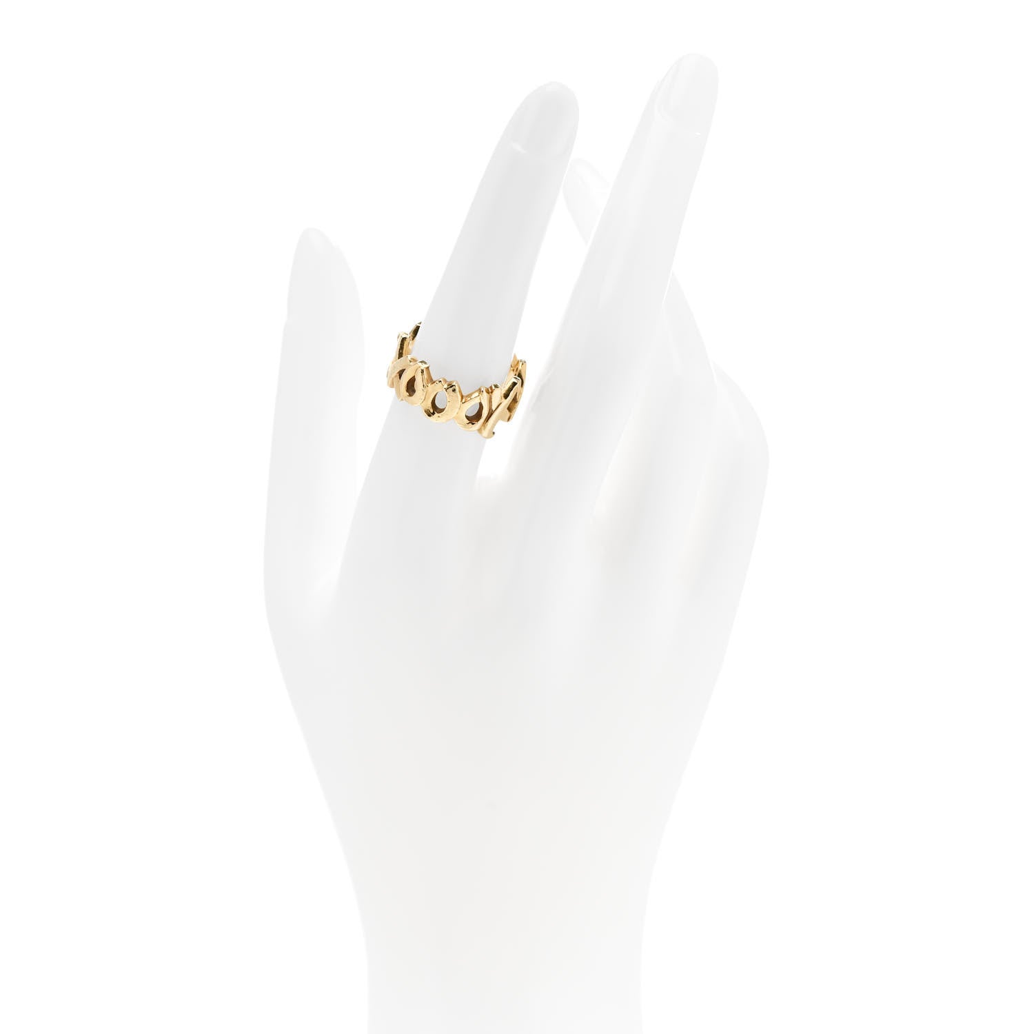 Tiffany 18K Yellow Gold Paloma Picasso Graffiti Love and Kisses Ring 54 7 2 of 5