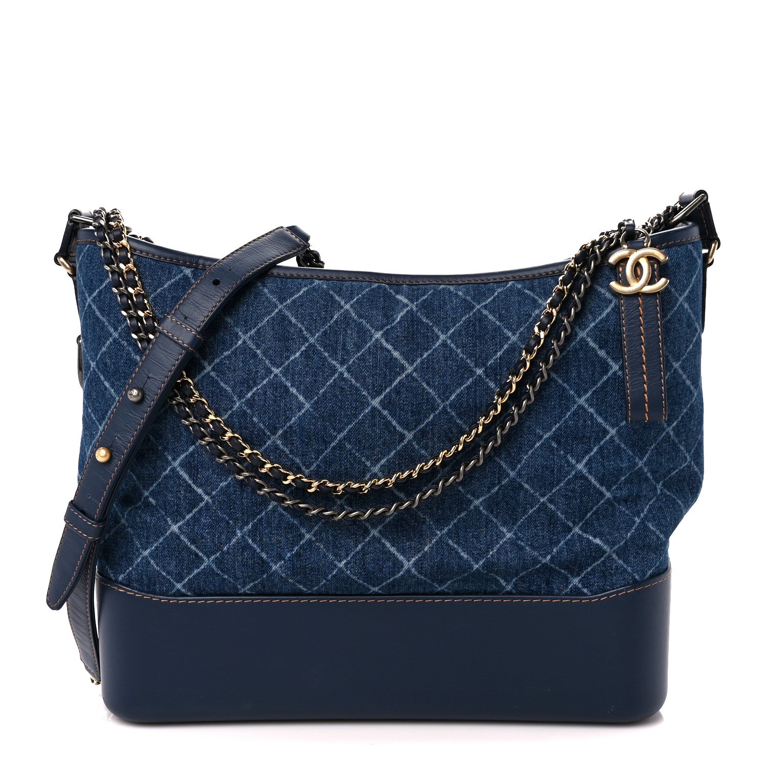 Chanel Denim Calfskin Large Gabrielle Hobo Blue 1 of 10