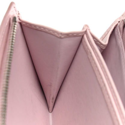 Christian Dior Calfskin Bi-Color Envelope Chain Wallet Pink Black 12 of 15