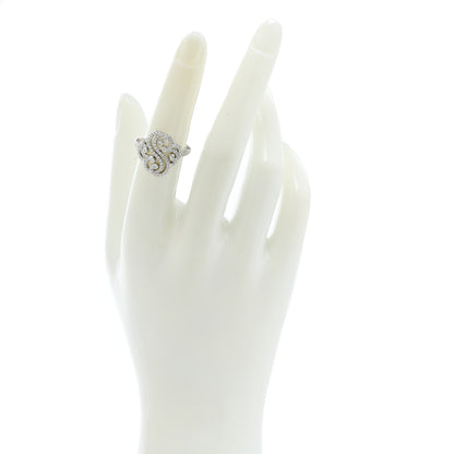 Tiffany Platinum Diamond Enchant Double Heart Ring 52 6 2 of 5