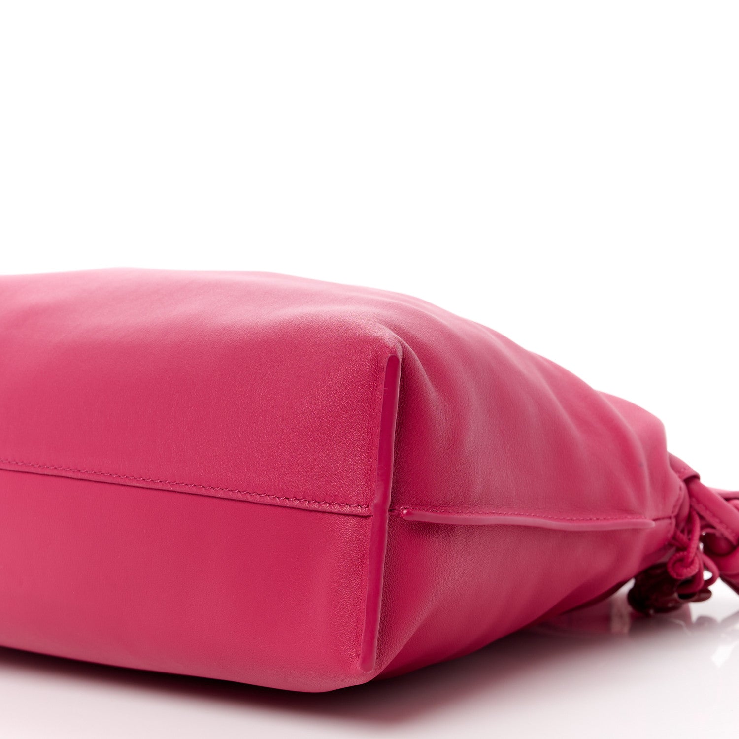 Loewe Satin Calfskin Monochrome Flamenco Knot Clutch Ruby Red Glaze 12 of 12