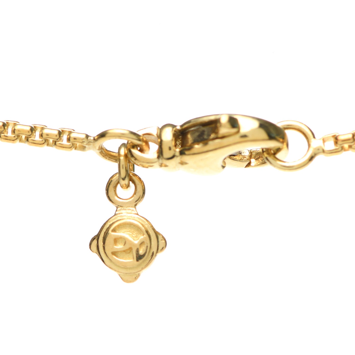 David Yurman 18k Yellow Gold Diamond 32mm Infinity Pendant Necklace 5 of 5
