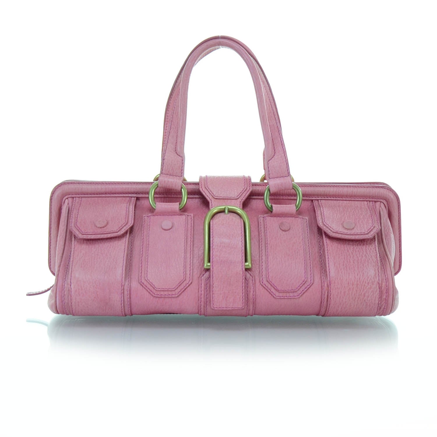 Celine Leather Large Ella Framed Satchel Pink 1 of 11