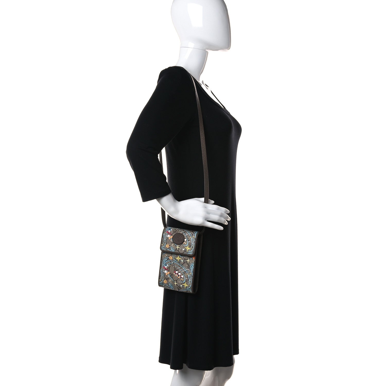 Gucci X DISNEY GG Supreme Monogram Donald Duck Mini Interlocking G Crossbody Bag Beige Multicolor New Acero 2 of 10