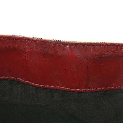 Burberry Haymarket Check Small Tote Red 18 of 20