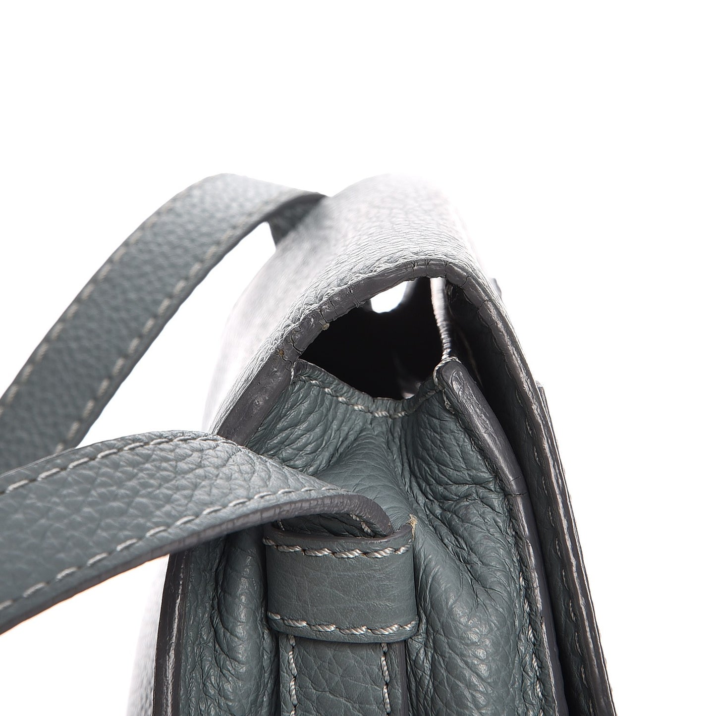 Calfskin Mini Marcie Round Crossbody Bag Cloudy Blue