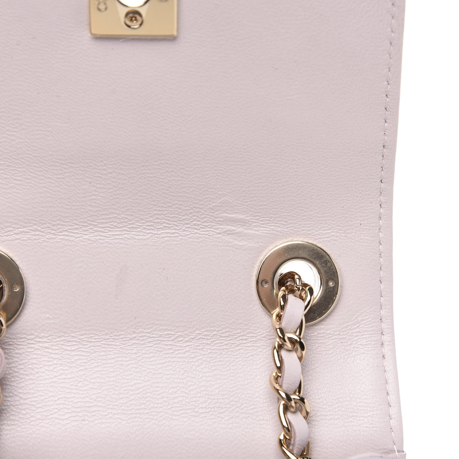 Chanel Lambskin Quilted Mini Trendy CC Clutch With Chain Lilas Lilac 10 of 10