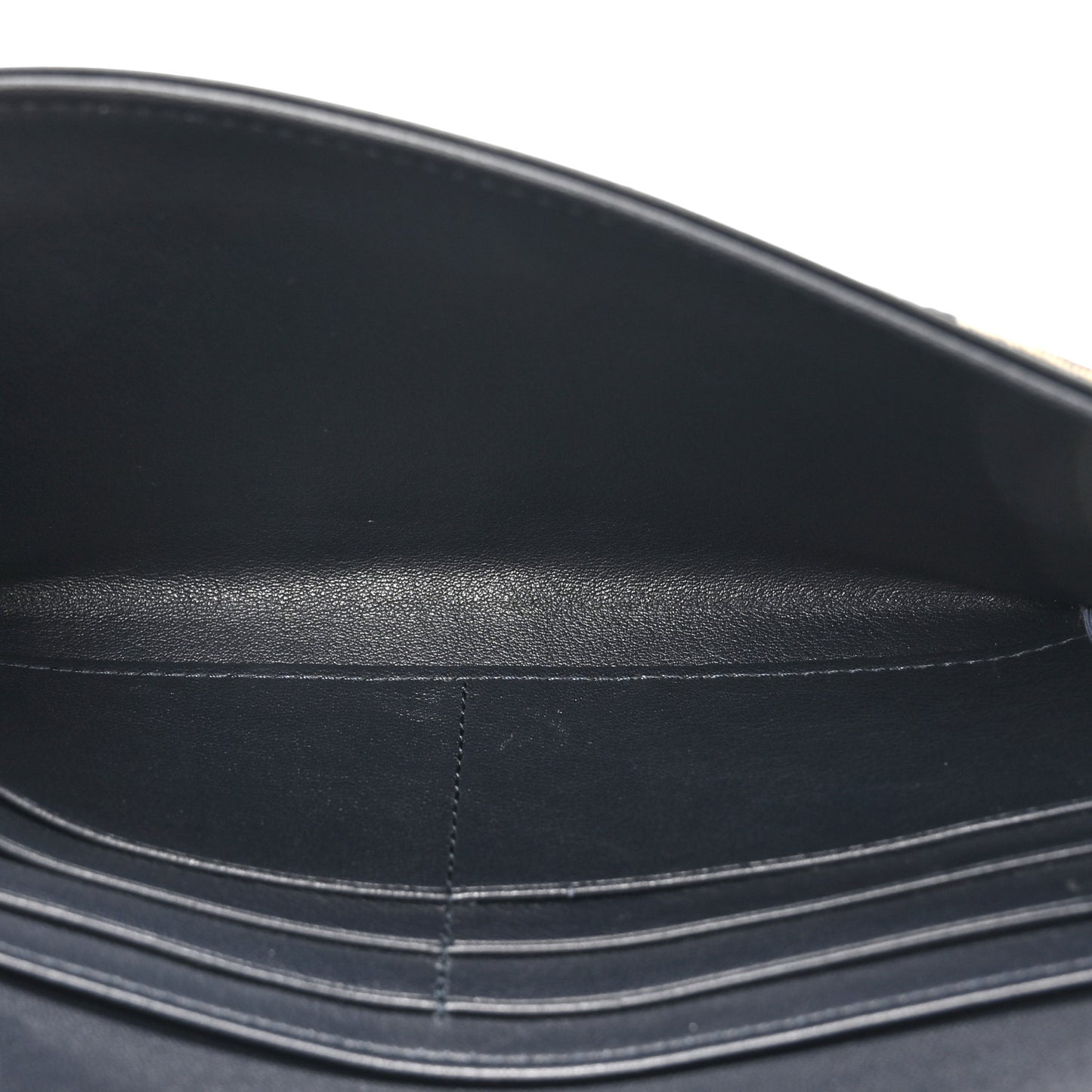 Oblique Saddle Chain Long Wallet Blue