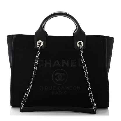 Chanel Mixed Fibers Small Deauville Tote Black 1 of 10