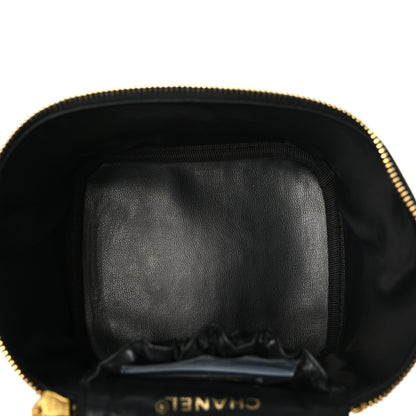Chanel Lambskin Vanity Cosmetic Case Black 5 of 11
