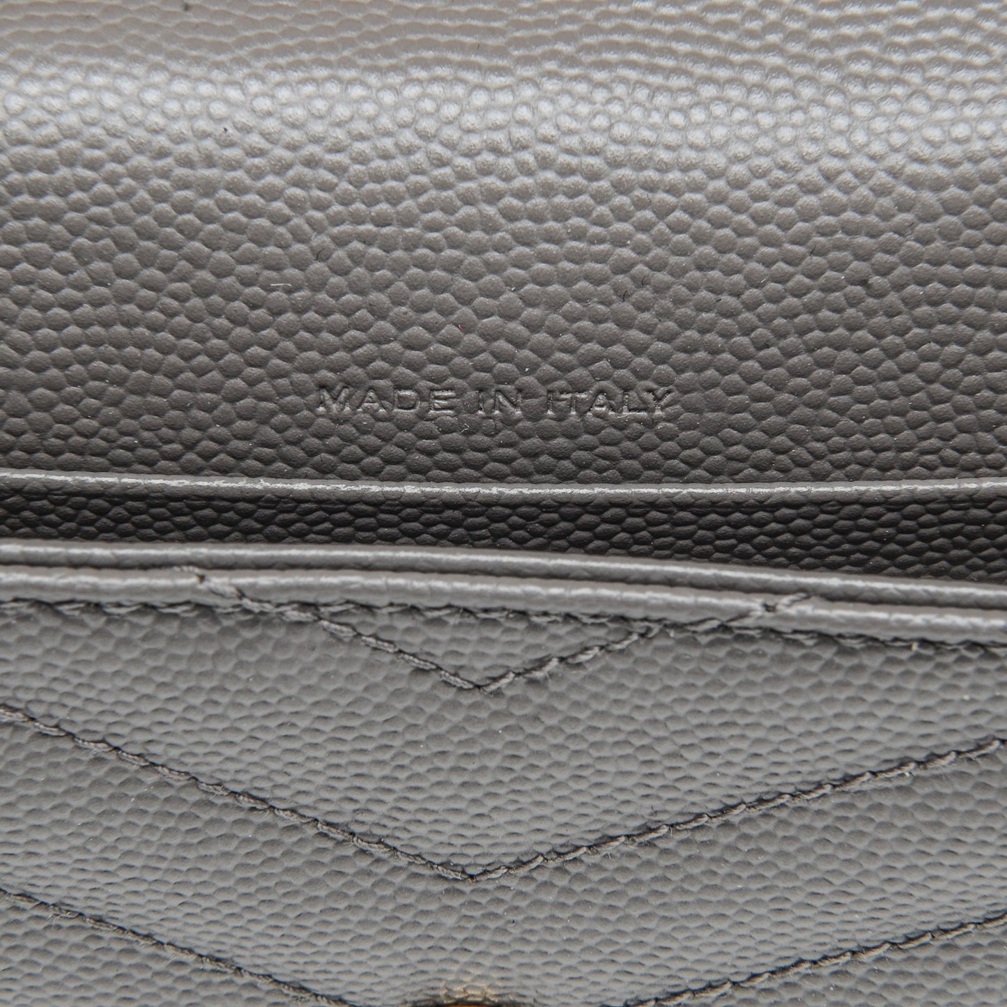 Grain De Poudre Matelasse Chevron Small Monogram Envelope Wallet Fog