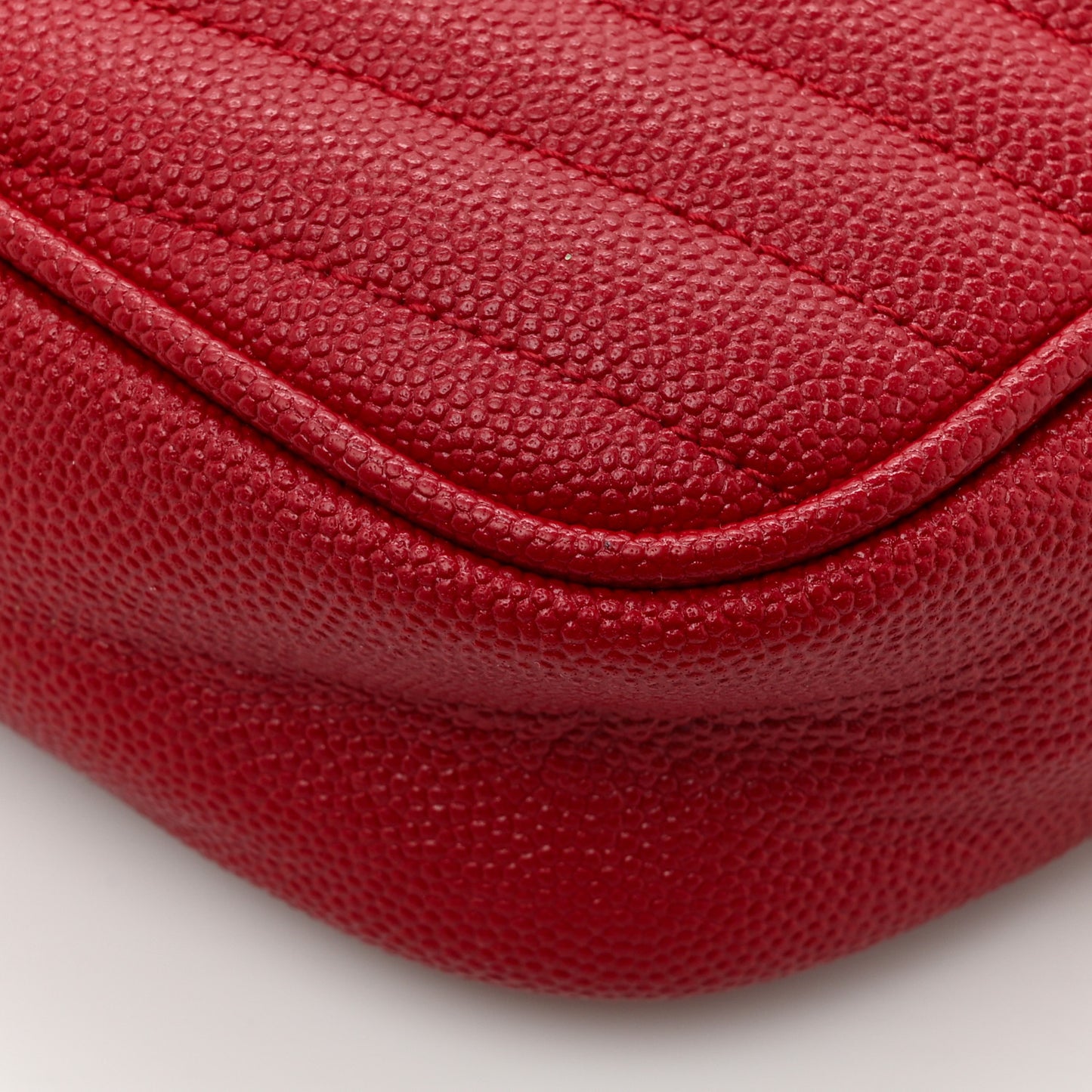 Grain De Poudre Matelasse Monogram Mini Lou Camera Bag Eros Red