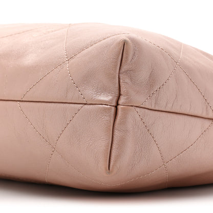 Chanel Metallic Calfskin Quilted Small Chanel 22 Pink 10 of 15