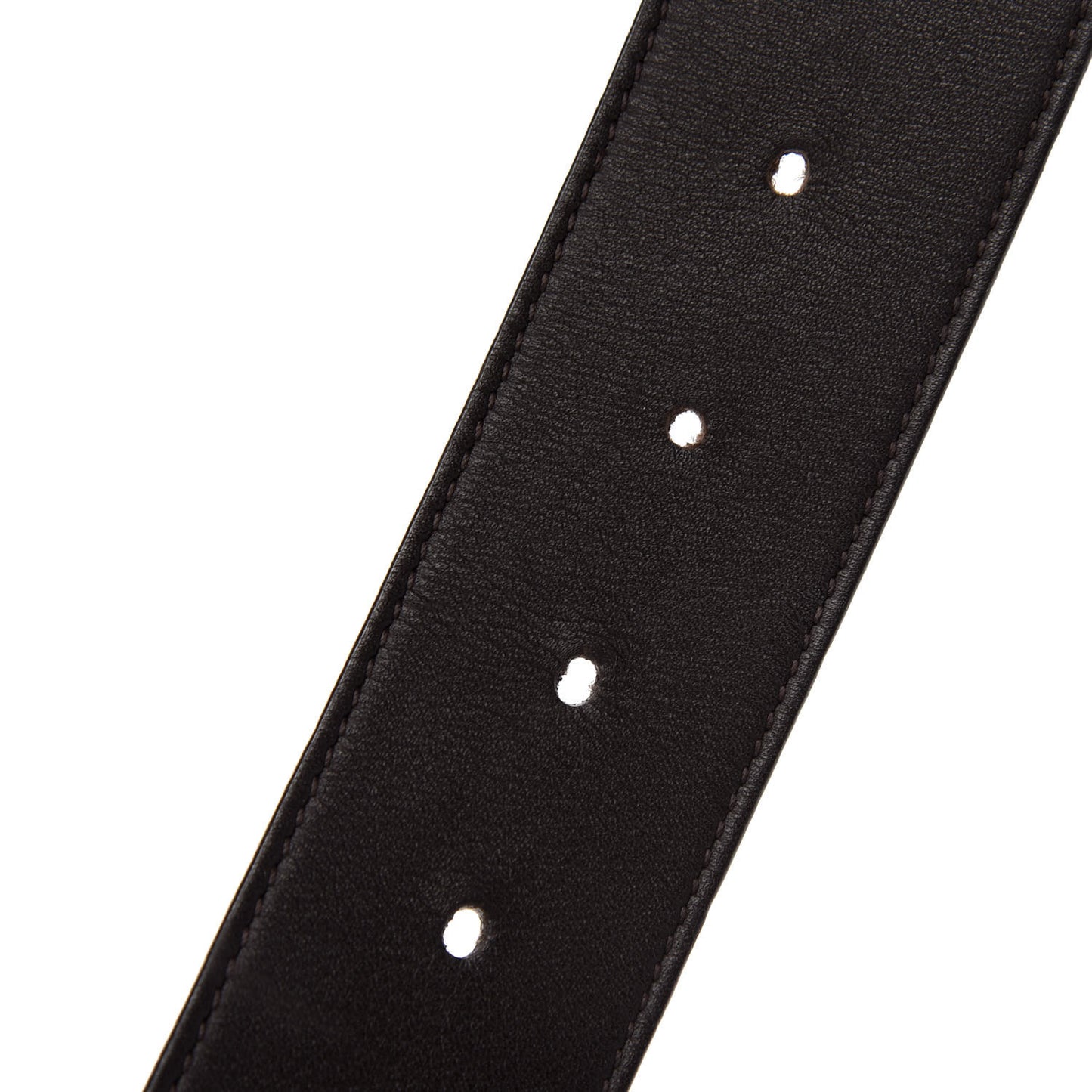 Moon Calfskin Nickel Double G 40mm Belt 100 40 Dark Cocoa