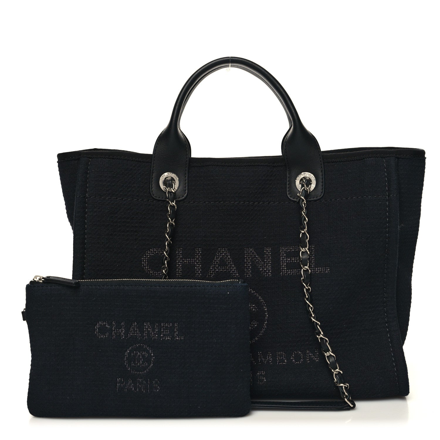 Chanel Mixed Fibers Small Deauville Tote Black 1 of 13