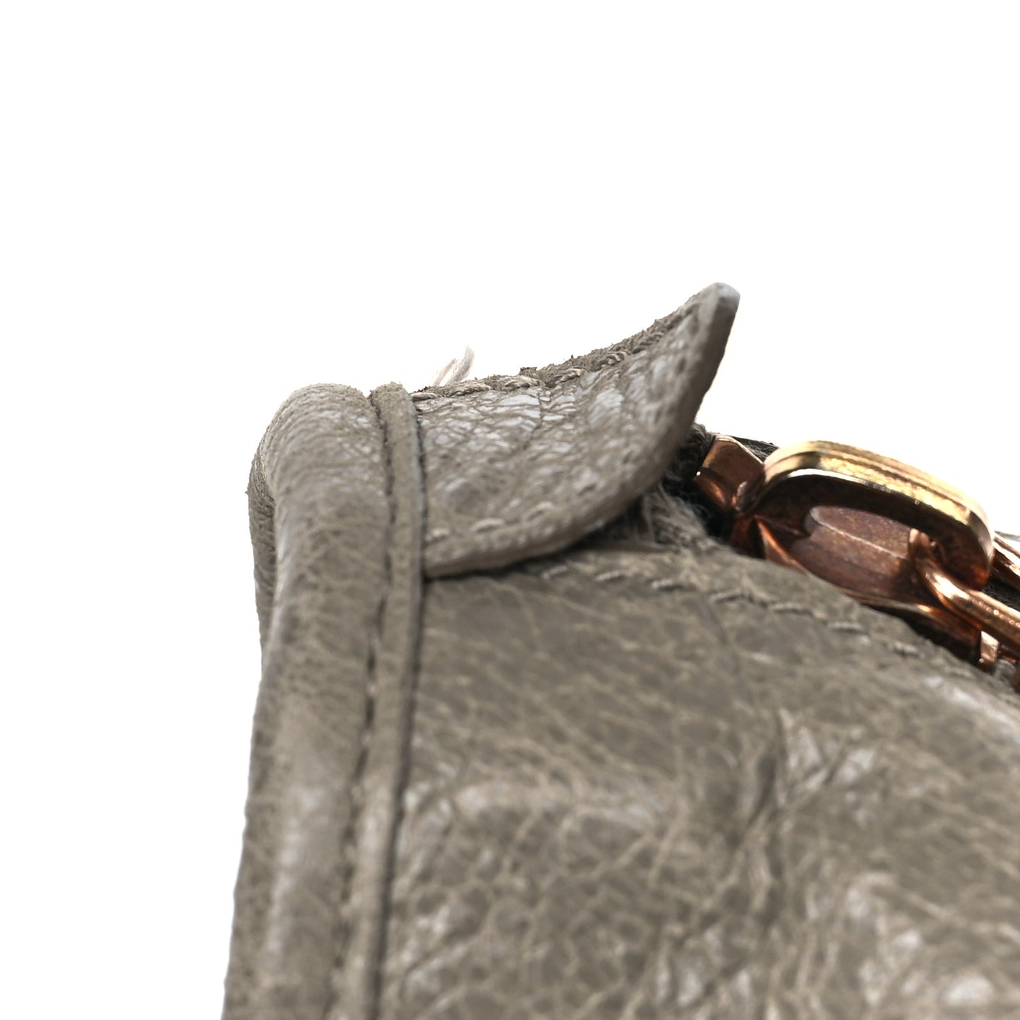 Agneau Giant 21 Rose Gold Hardware Work Papyrus
