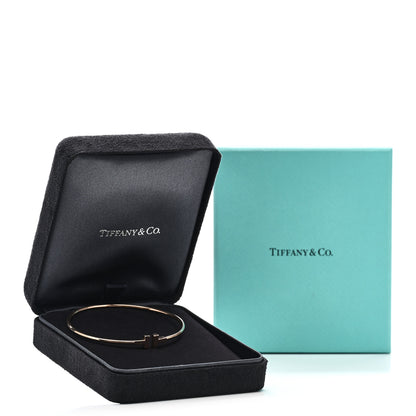 Tiffany 18K Rose Gold Narrow T Wire Bracelet 4 of 4