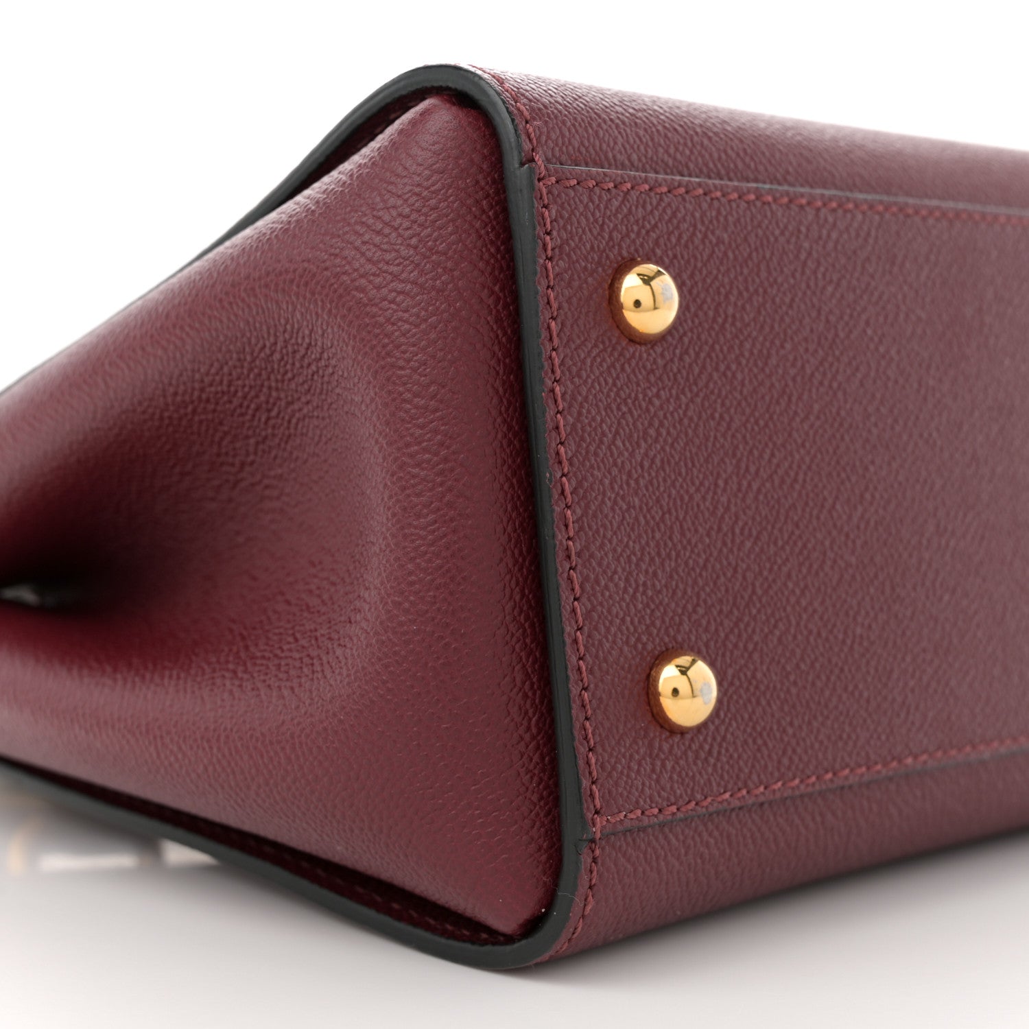 Burberry Soft Grain Calfskin Small Buckle Tote Antique Red 8 of 11