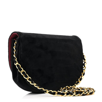 Chanel Velvet Horizontal Quilted Small Single Flap Black 3 of 13