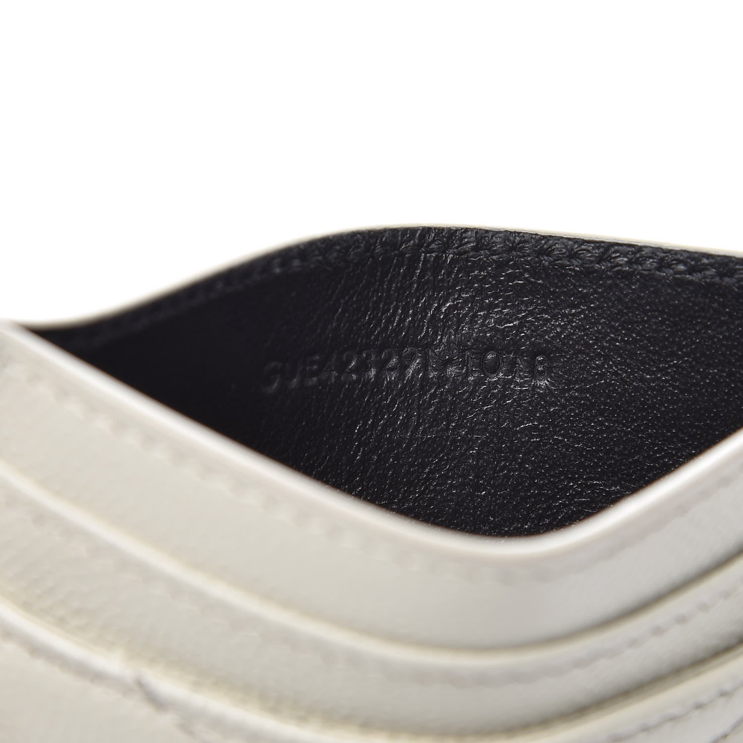 Saint Laurent Grain De Poudre Matelasse Chevron Card Case Crema Soft 7 of 8