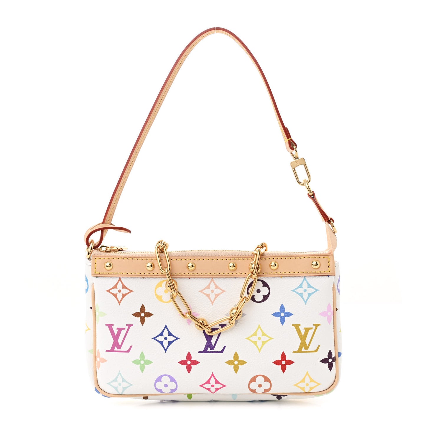 LV X TM Monogram Multicolor Pochette Accessories White