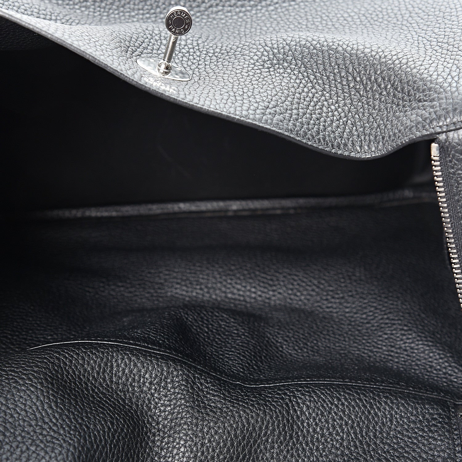 Hermes Taurillon Clemence Lindy 34 Black 4 of 9