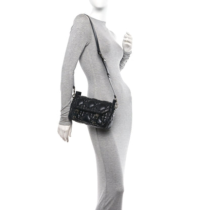 Christian Dior Calfskin Macrocannage Small Diorcamp Messenger Black 2 of 12