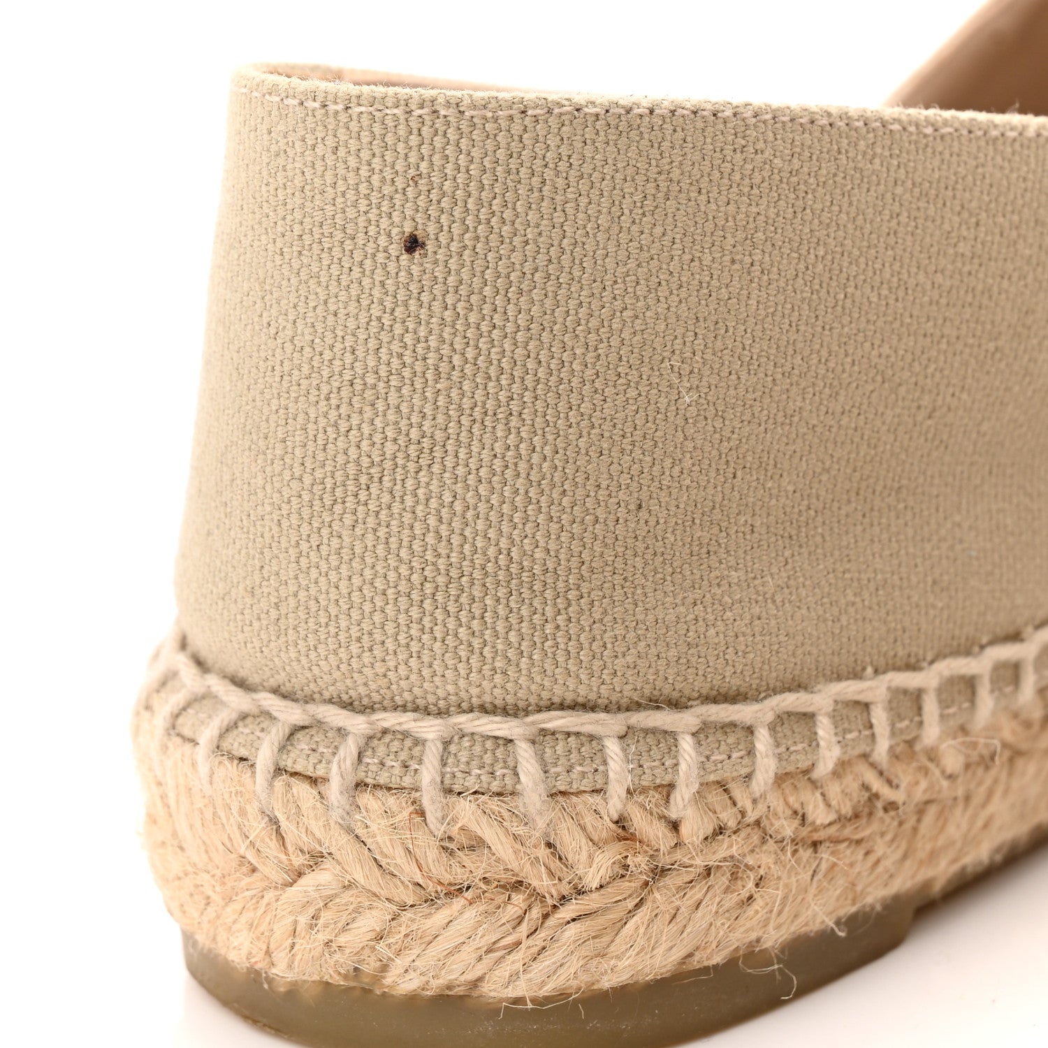 Chanel Canvas Grosgrain CC Espadrilles 37 Light Green Black 10 of 11